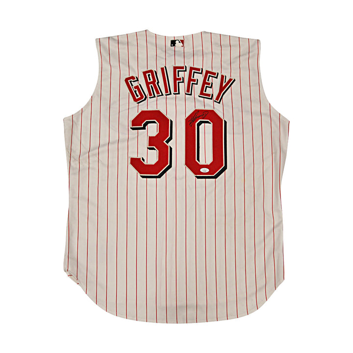 Ken Griffey Jr Reds Autographed Signed Sleeveless Russell Authentic Jersey JSA-2