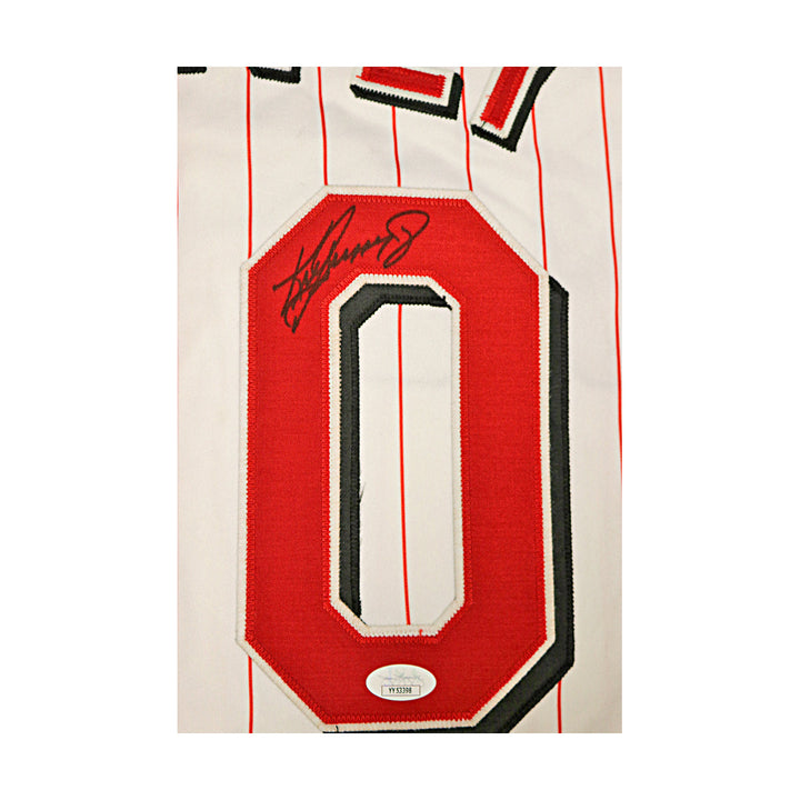 Ken Griffey Jr Reds Autographed Signed Sleeveless Russell Authentic Jersey JSA-2