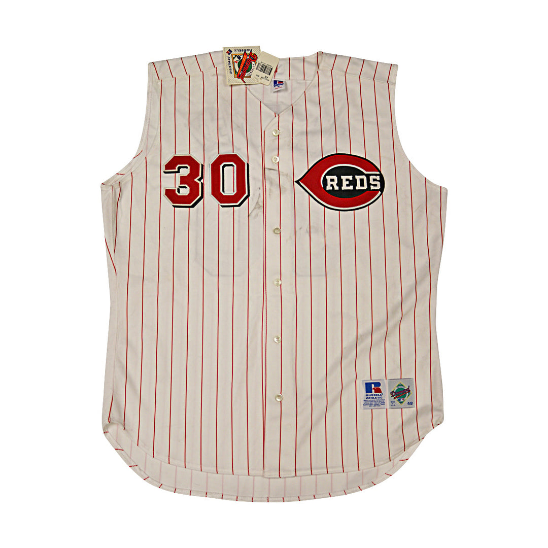 Ken Griffey Jr Reds Autographed Signed Sleeveless Russell Authentic Jersey JSA-2