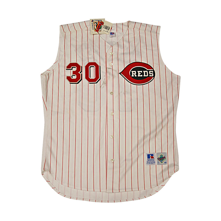 Ken Griffey Jr Reds Autographed Signed Sleeveless Russell Authentic Jersey JSA-2