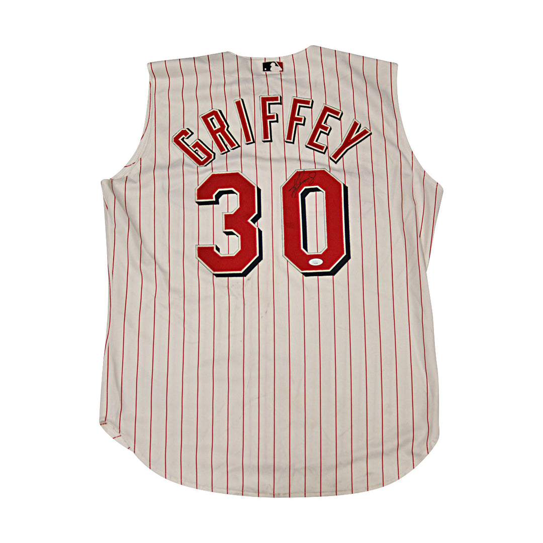 Ken Griffey Jr Reds Autographed Signed Sleeveless Russell Authentic Jersey JSA-3