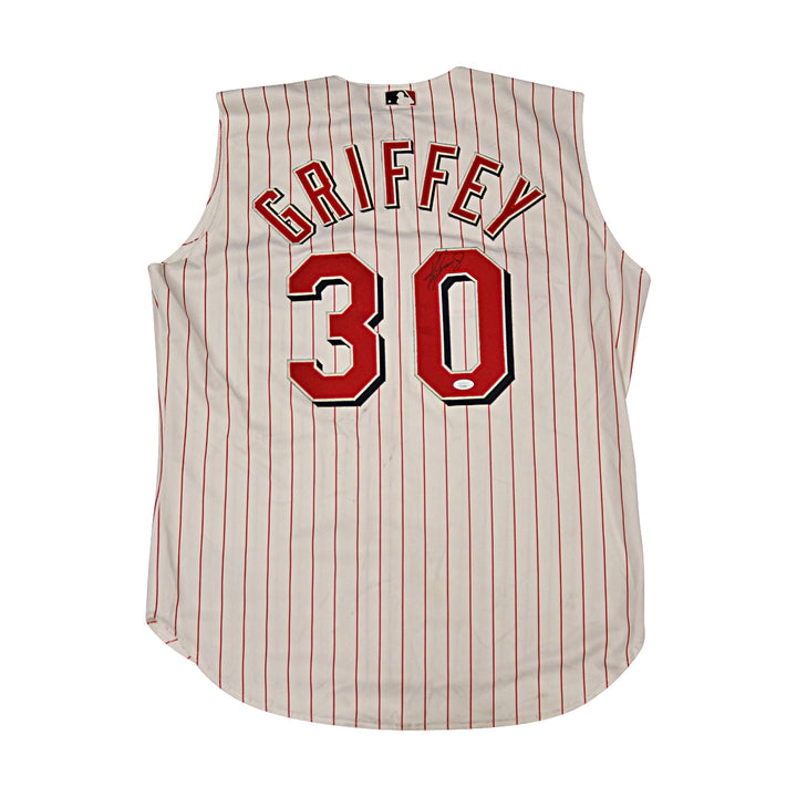 Ken Griffey Jr Reds Autographed Signed Sleeveless Russell Authentic Jersey JSA-3