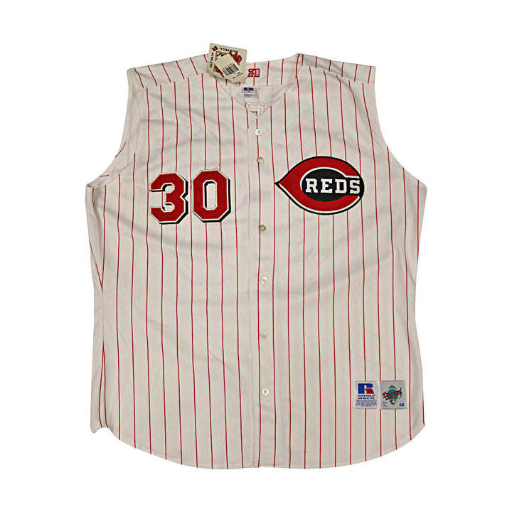 Ken Griffey Jr Reds Autographed Signed Sleeveless Russell Authentic Jersey JSA-3