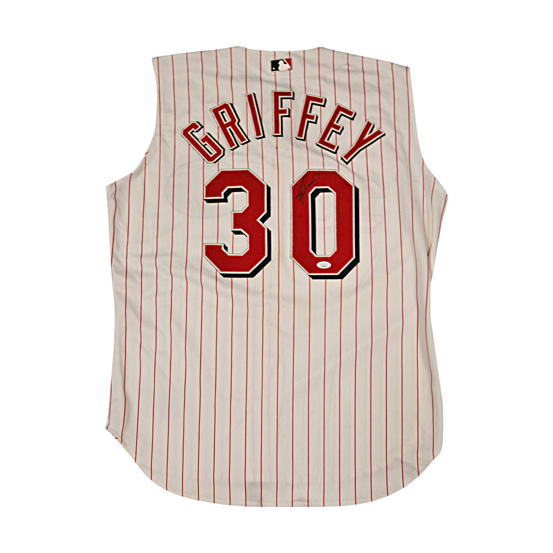 Ken Griffey Jr Reds Autographed Signed Sleeveless Russell Authentic Jersey JSA-4