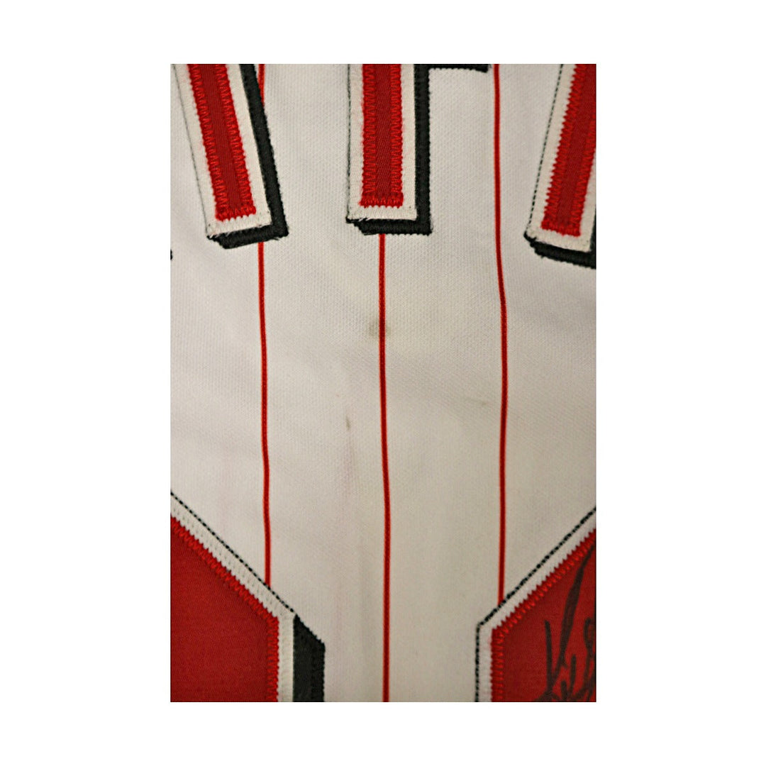 Ken Griffey Jr Reds Autographed Signed Sleeveless Russell Authentic Jersey JSA-4