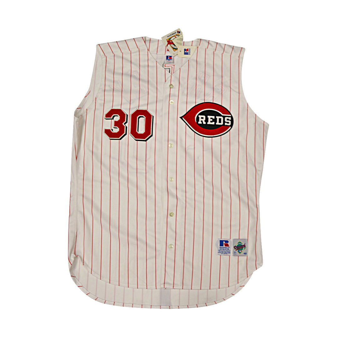 Ken Griffey Jr Reds Autographed Signed Sleeveless Russell Authentic Jersey JSA-4