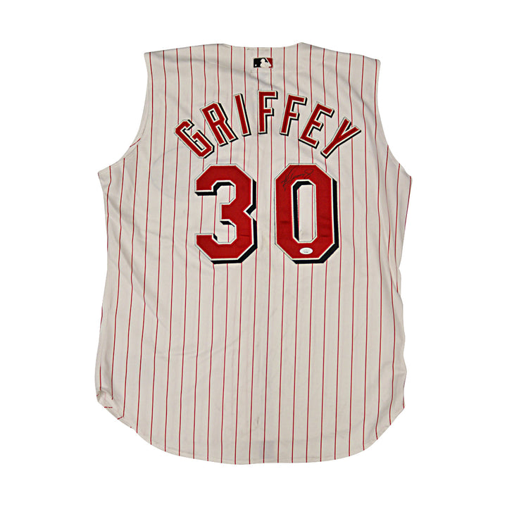 Ken Griffey Jr Reds Autographed Signed Sleeveless Russell Authentic Jersey JSA-5