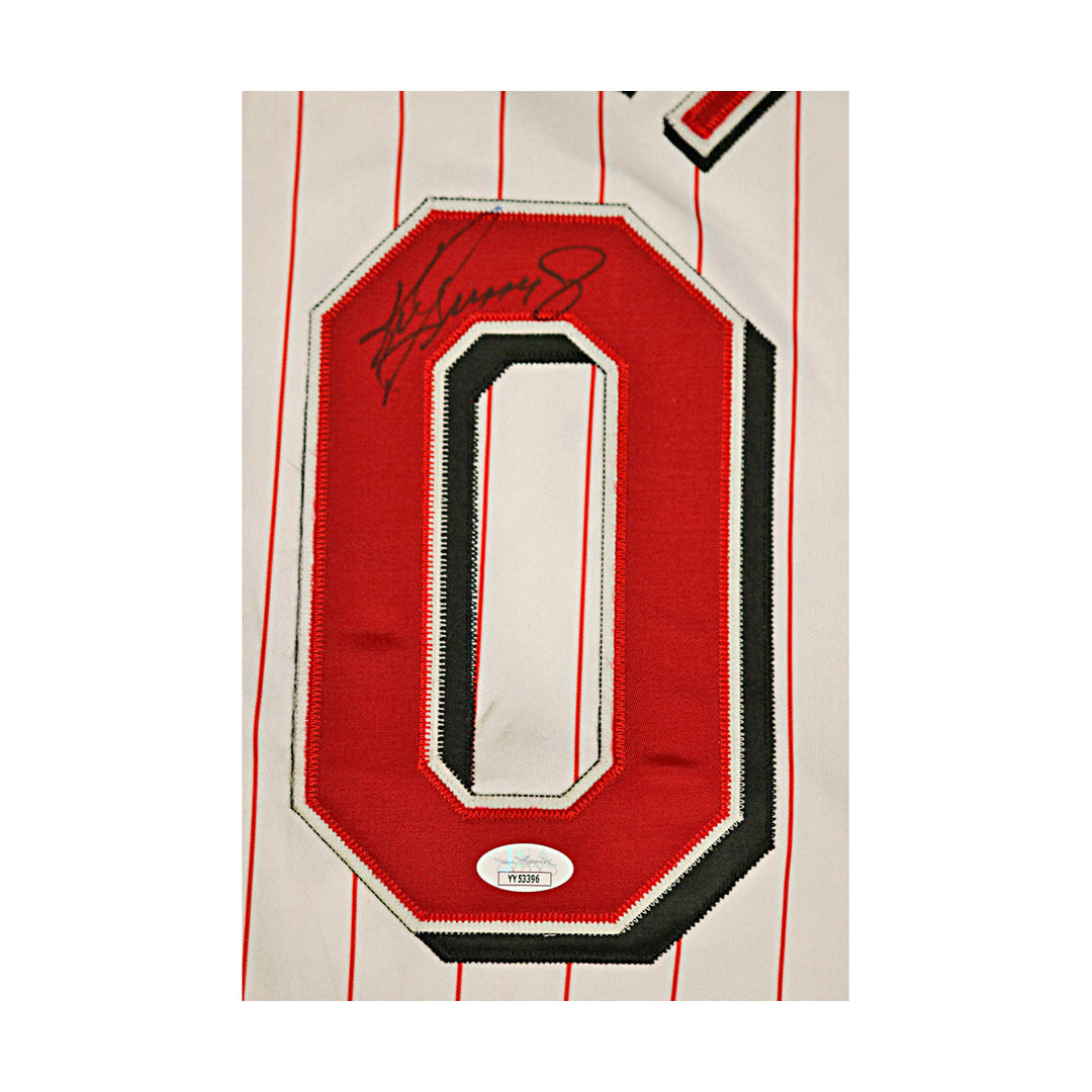 Ken Griffey Jr Reds Autographed Signed Sleeveless Russell Authentic Jersey JSA-5