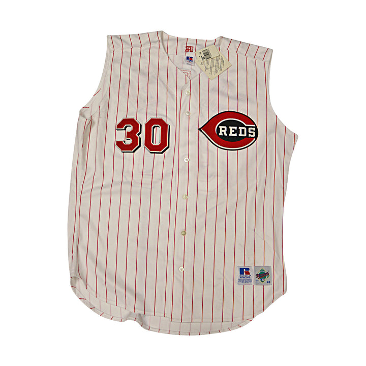 Ken Griffey Jr Reds Autographed Signed Sleeveless Russell Authentic Jersey JSA-5