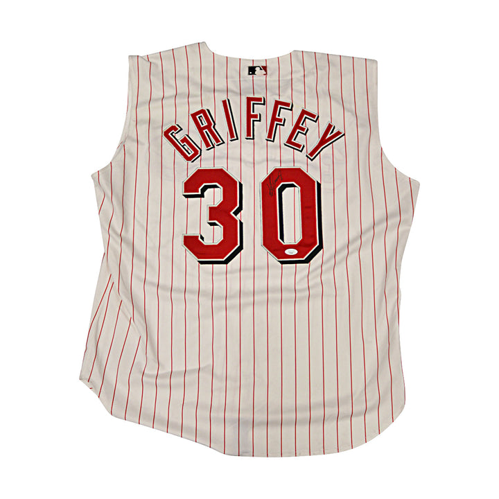Ken Griffey Jr Reds Autographed Signed Sleeveless Russell Authentic Jersey JSA-6