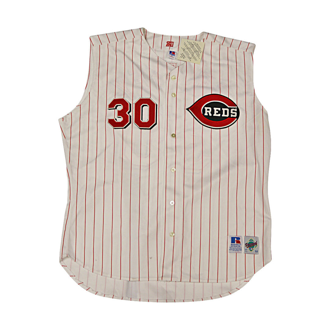 Ken Griffey Jr Reds Autographed Signed Sleeveless Russell Authentic Jersey JSA-6