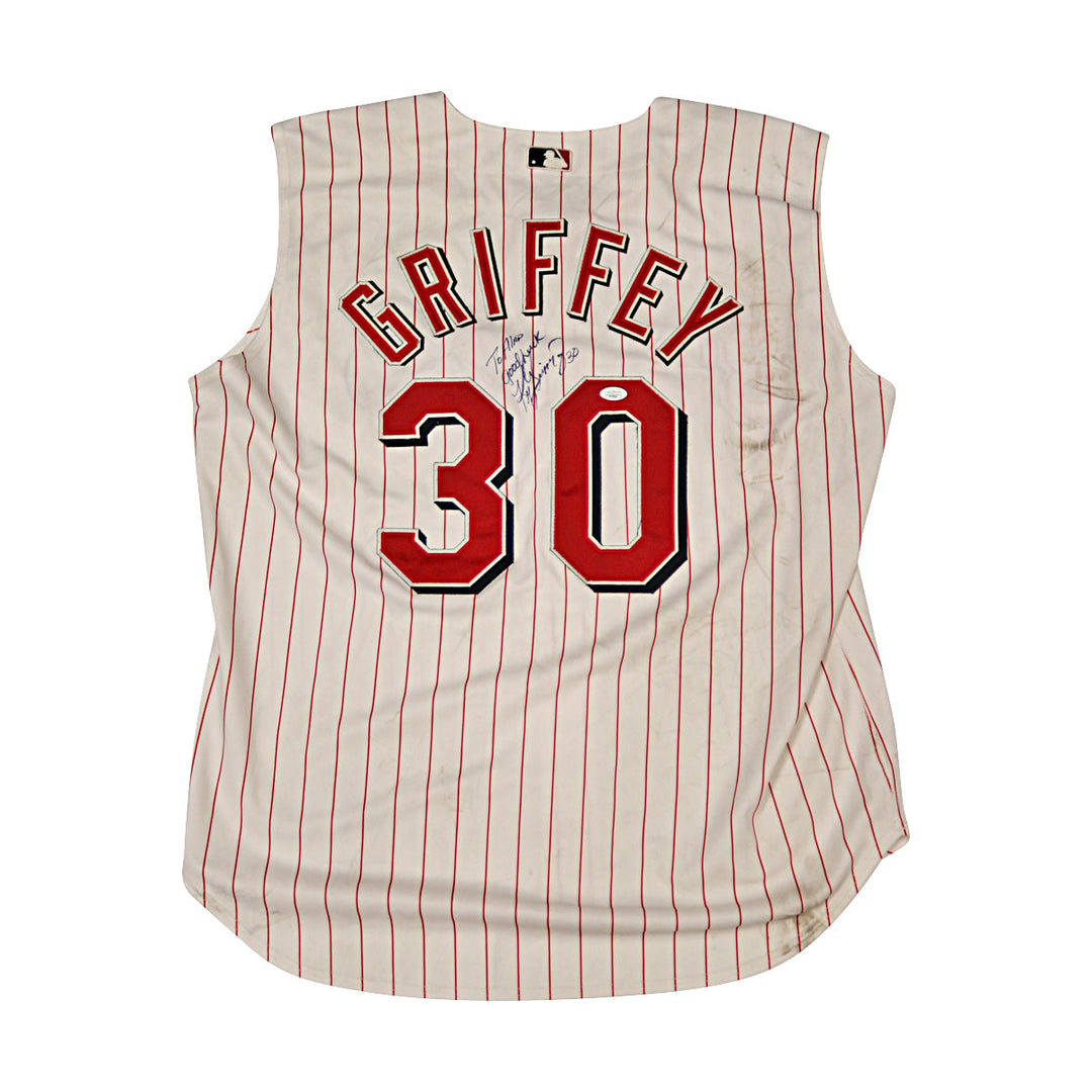 Ken Griffey Jr Reds Autographed Signed Personalized Sleeveless Authentic Jersey-1
