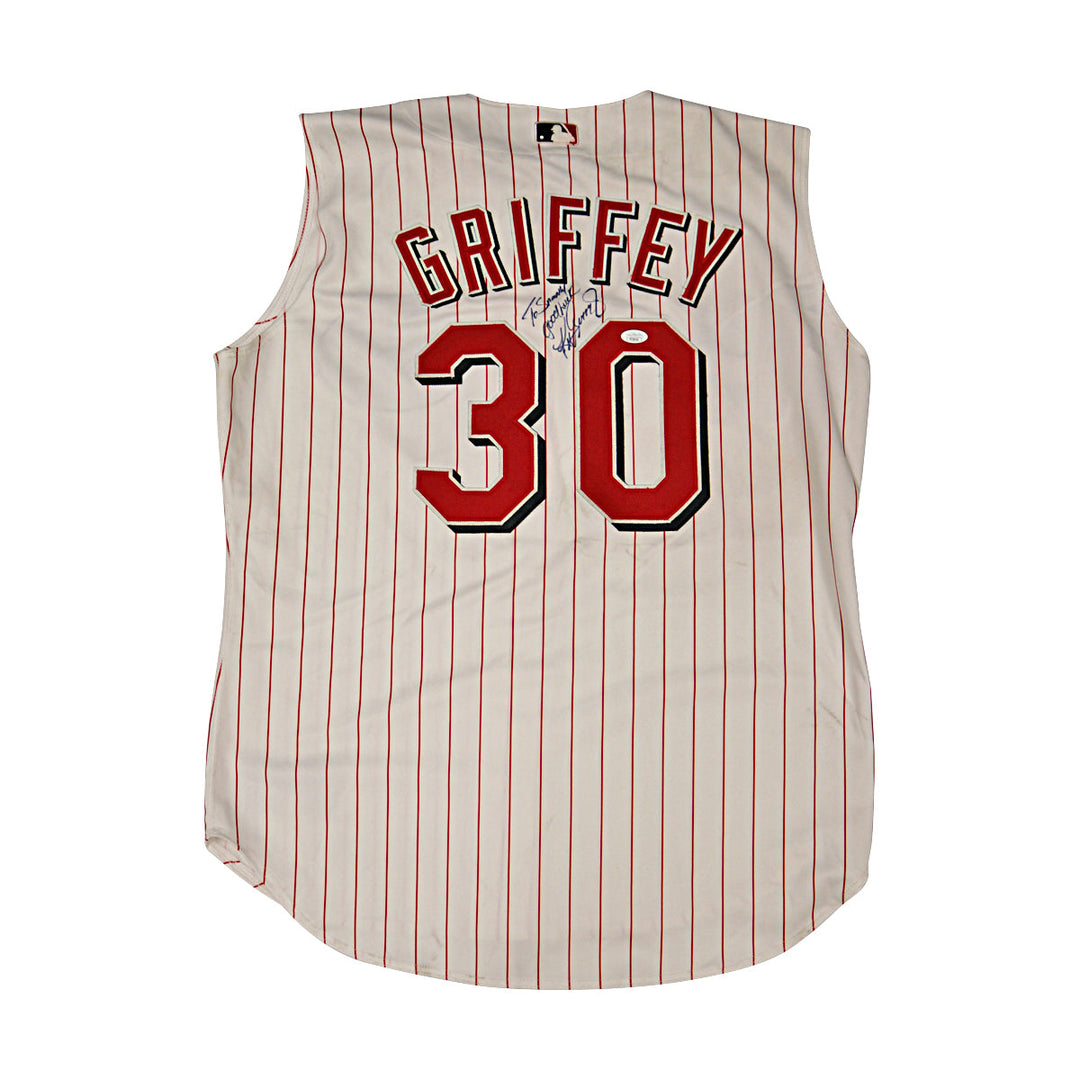 Ken Griffey Jr Reds Autographed Signed Personalized Sleeveless Authentic Jersey-2