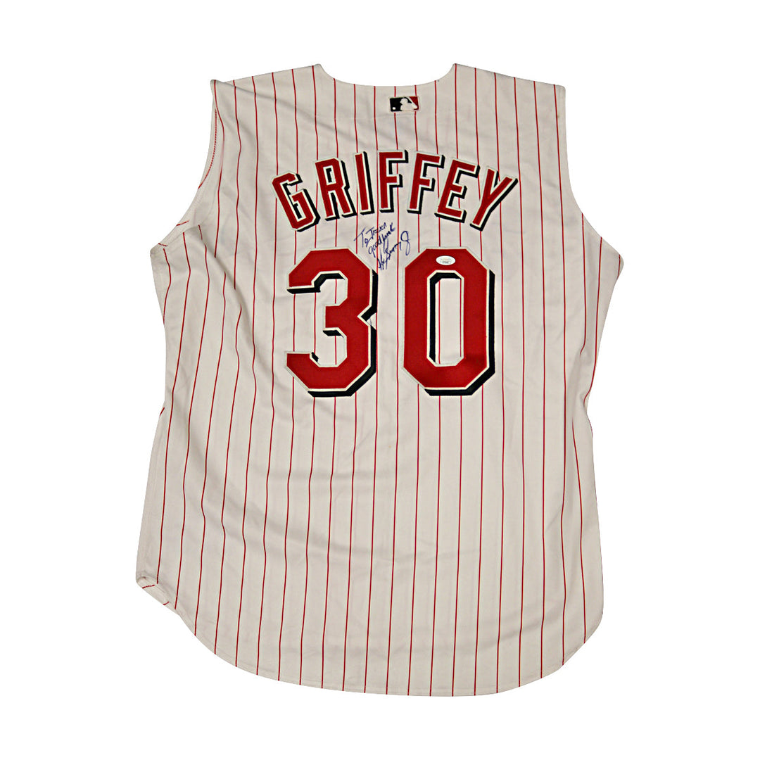 Ken Griffey Jr Reds Autographed Signed Personalized Sleeveless Authentic Jersey-3