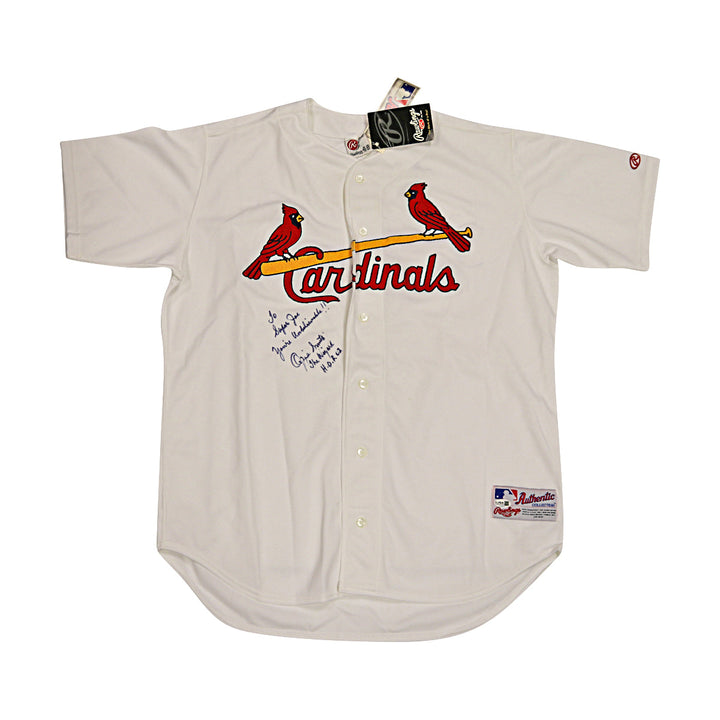 Ozzie Smith Cardinals Autographed Signed Inscribed Rawlings Authentic Jersey JSA