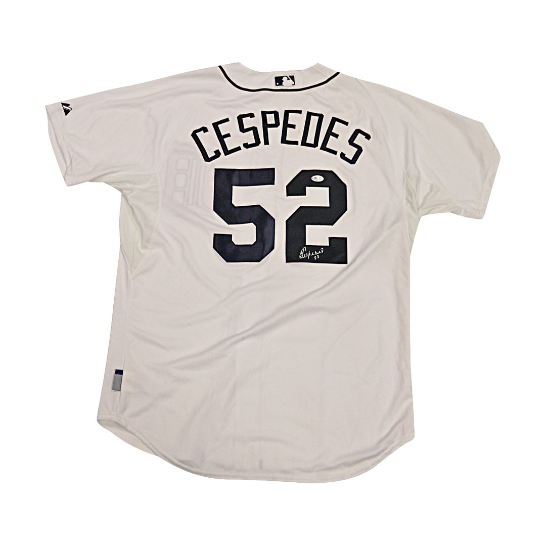 Yoenis Cespedes Detroit Tigers Autographed Signed Majestic Replica Jersey JSA