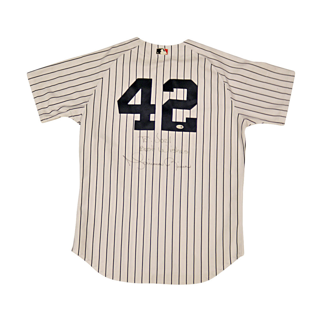 Mariano Rivera Yankees Autographed Signed Personalized Majestic Jersey JSA COA