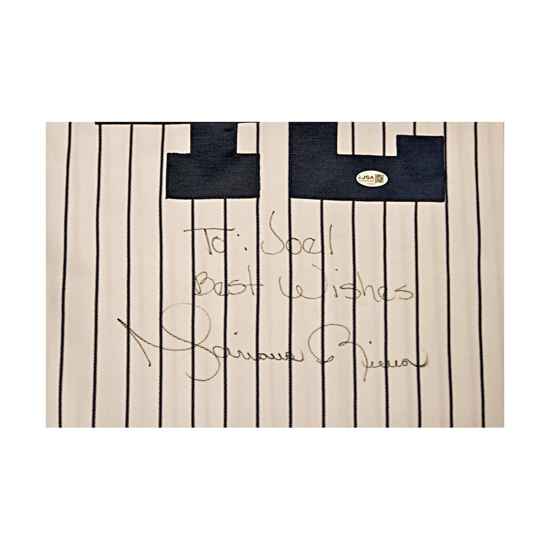 Mariano Rivera Yankees Autographed Signed Personalized Majestic Jersey JSA COA