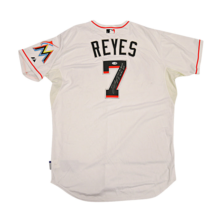 Jose Reyes Marlins Autographed Signed Personalized Majestic Replica Jersey JSA