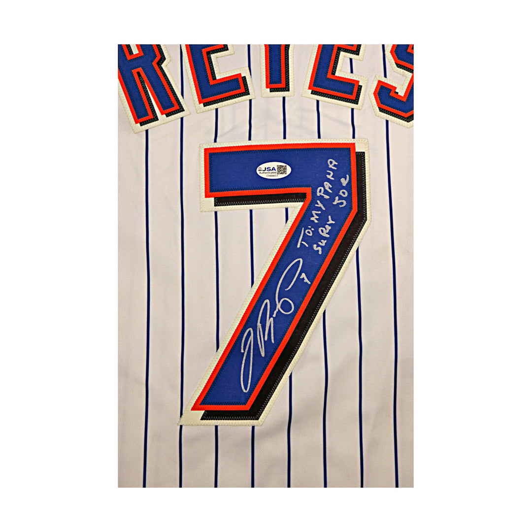 Jose Reyes Mets Autographed Signed Personalized Majestic Replica Jersey JSA
