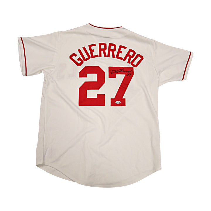 Vlad Guerrero Sr Angels Autographed Signed Majestic Replica Jersey JSA COA