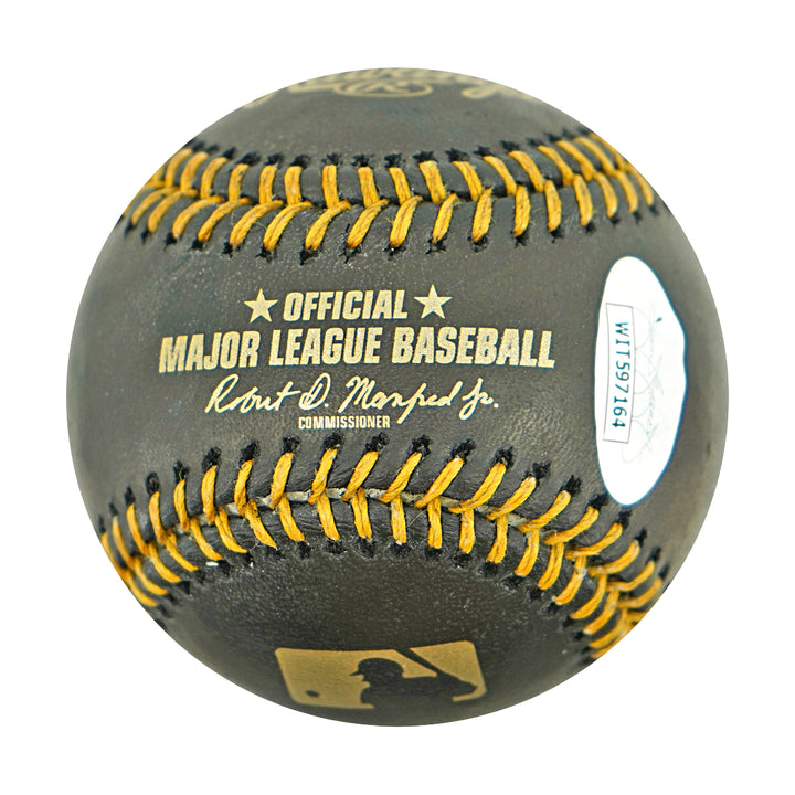 Andruw Jones Atlanta Braves Autographed OMLB Black Baseball JSA COA