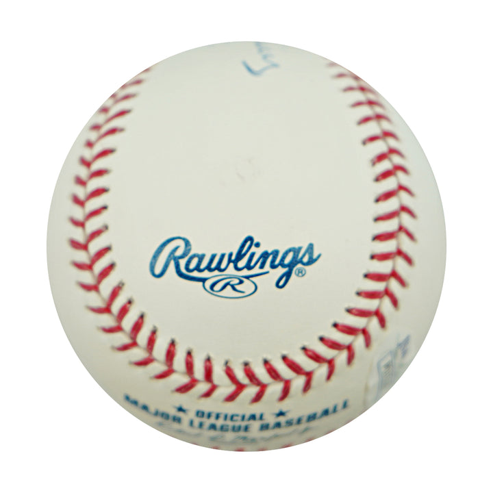 Mickey Rivers New York Yankees Autographed Inscribed OMLB Baseball JSA COA