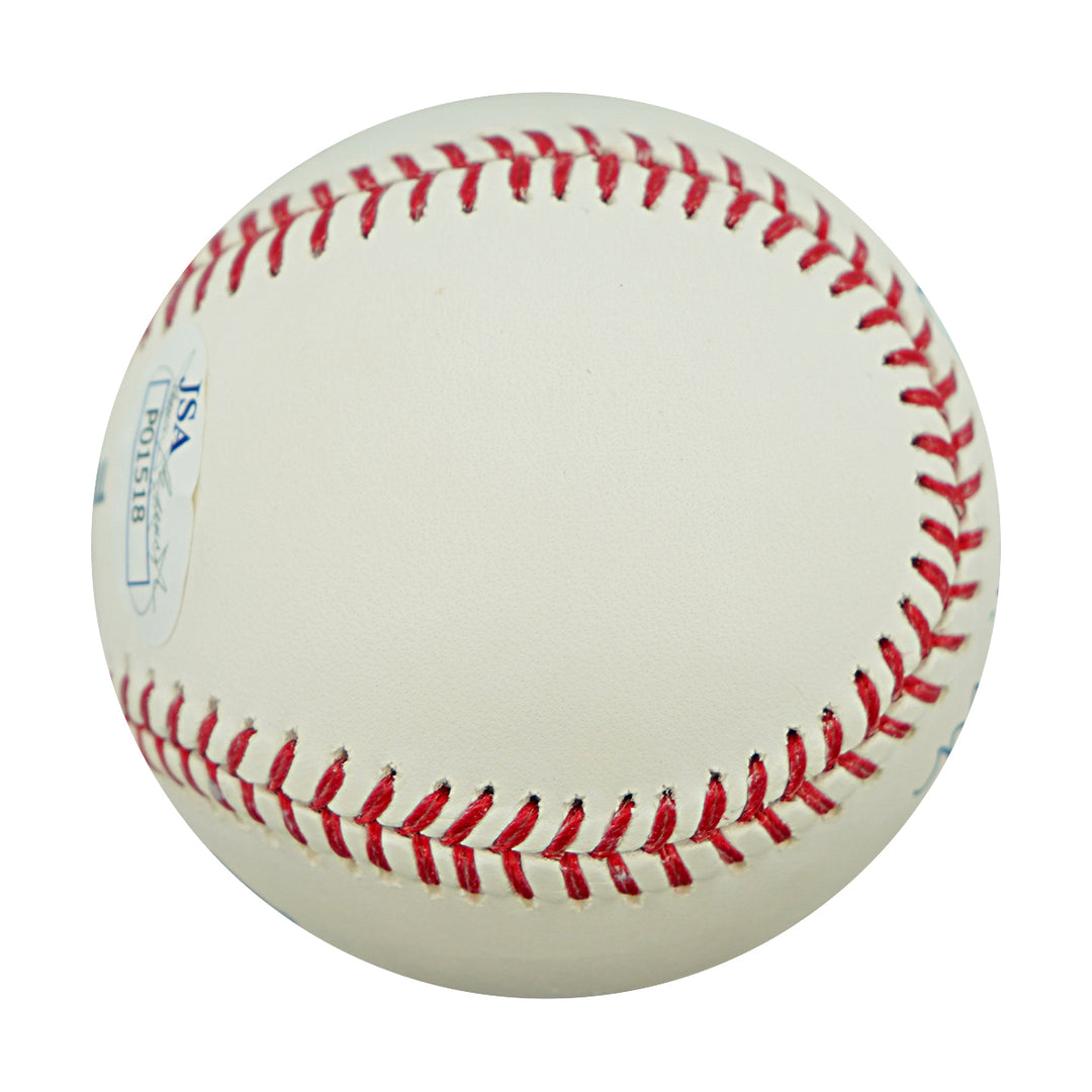 Mickey Rivers New York Yankees Autographed Inscribed OMLB Baseball JSA COA