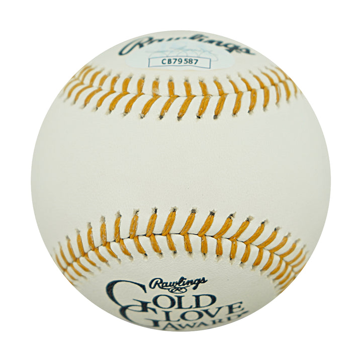 Jim Katt Saint Louis Cardinals Autographed Gold Glove Baseball JAS COA