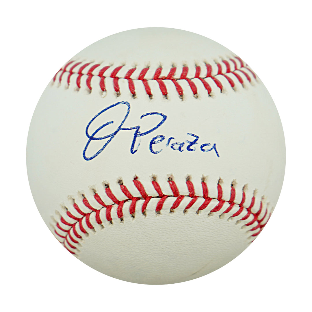Oswald Peraza Yankees Angels Autographed OMLB Baseball JSA COA