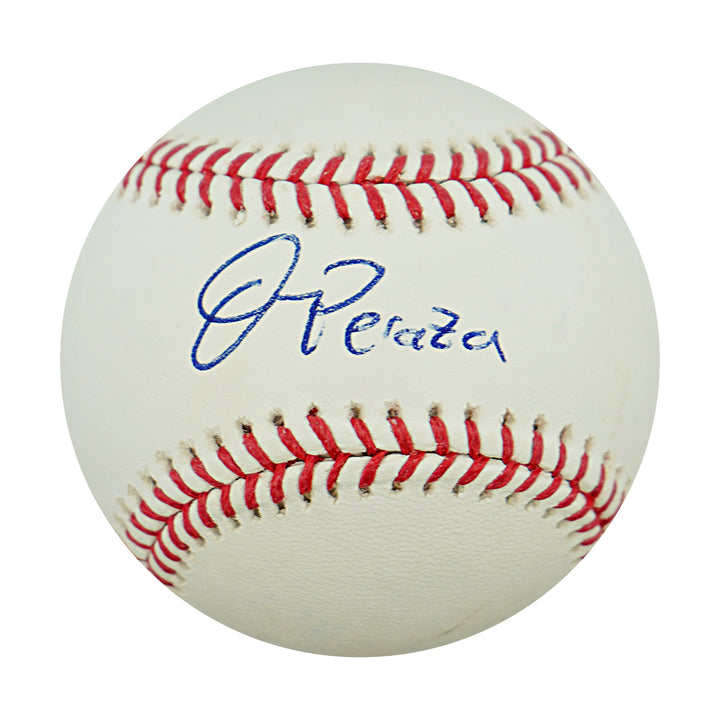 Oswald Peraza Yankees Angels Autographed OMLB Baseball JSA COA