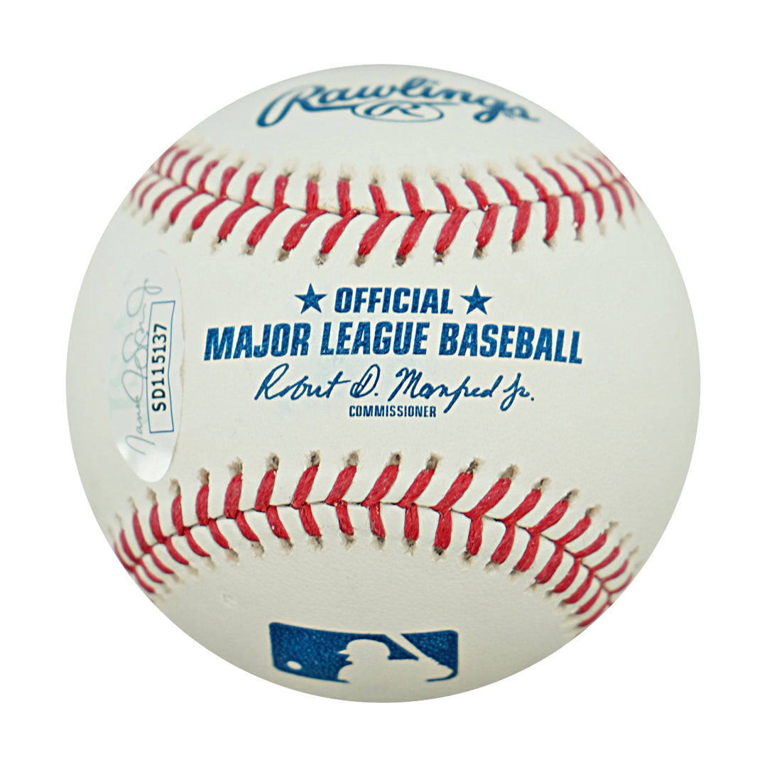 Oswald Peraza Yankees Angels Autographed OMLB Baseball JSA COA
