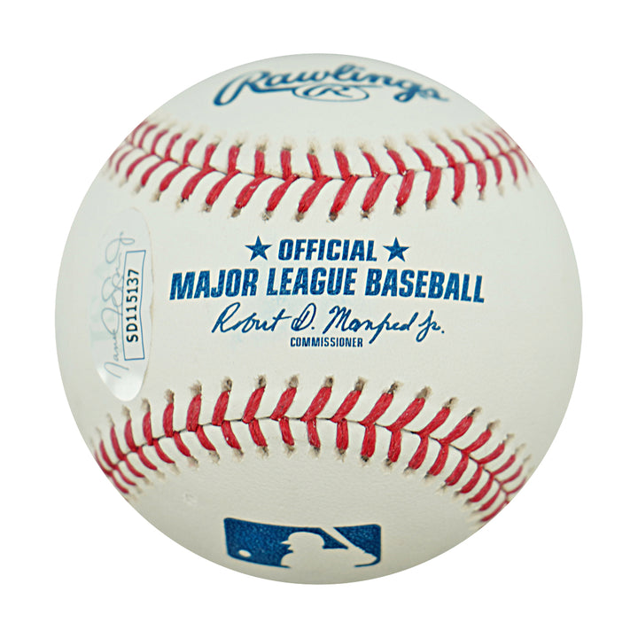 Oswald Peraza Yankees Angels Autographed OMLB Baseball JSA COA