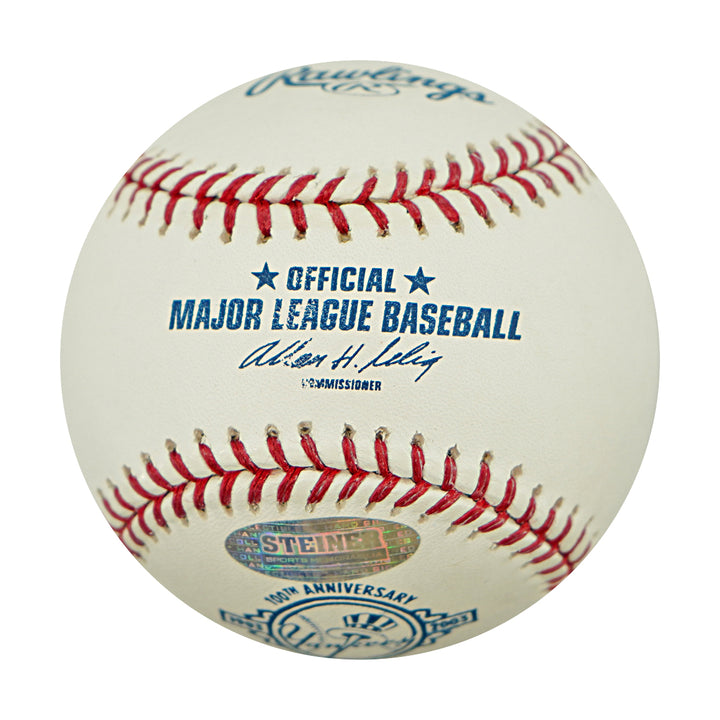 Aaron Small Toronto Blue Jays Autographed 100th Anniversary Yankee OMLB Baseball Steiner COA