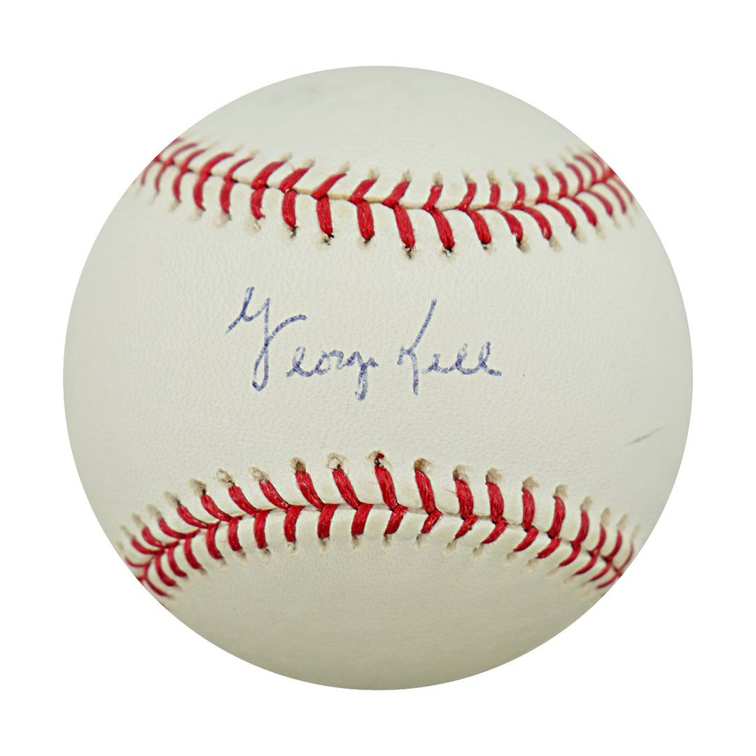 George Kell Detroit Tigers Autographed OMLB Baseball Steiner COA