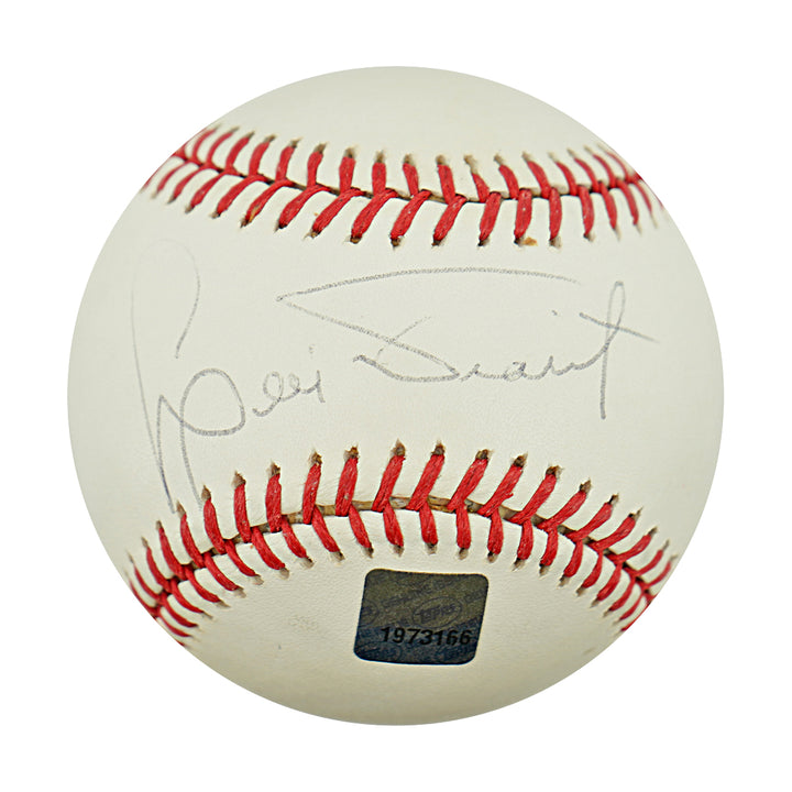 Louis Tiant Boston Red Sox Autographed OMLB Baseball Topps AUTH