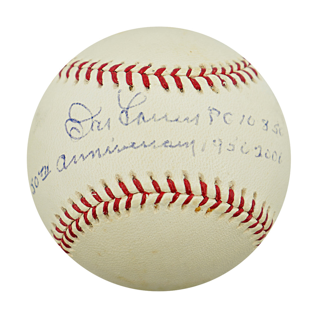Don Larsen New York Yankees Autographed Inscribed OMLB Baseball Steiner COA/All American Holo