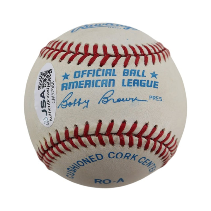 Mark McGuire Oakland Athletics Autographed OAL Baseball  JSA COA