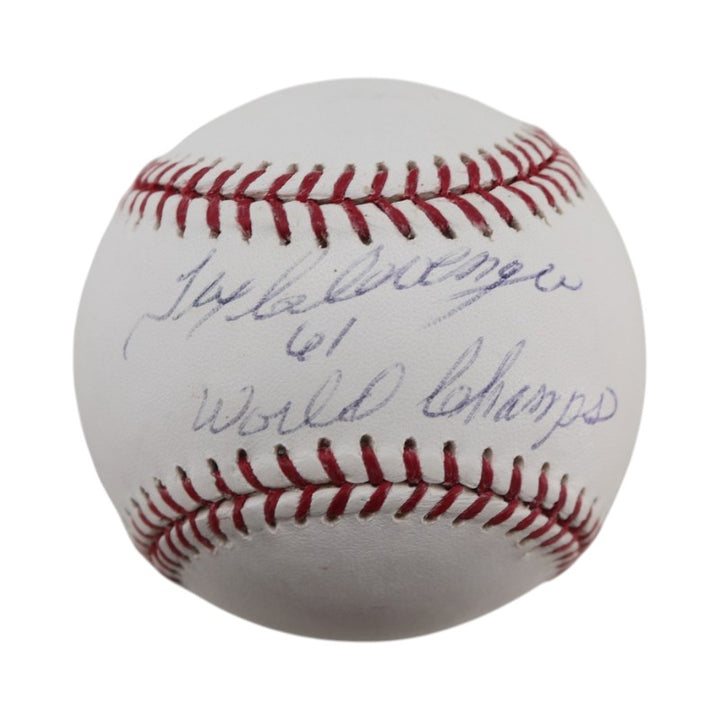 Tex Clevenger New York Yankees Autographed Inscribed OMLB Baseball JSA COA