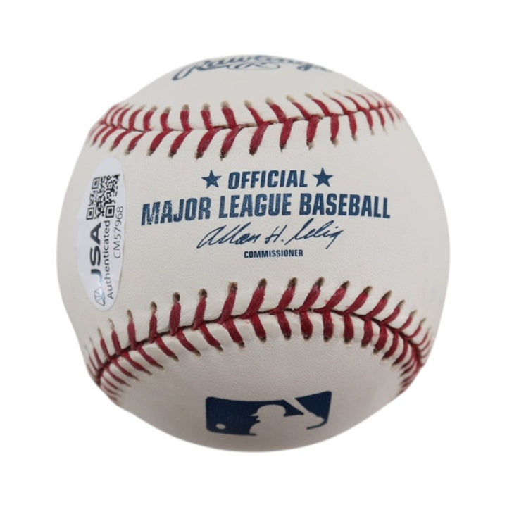 Tex Clevenger New York Yankees Autographed Inscribed OMLB Baseball JSA COA