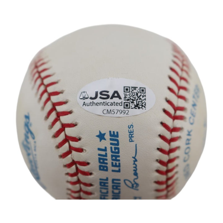 Reggie Jackson Athletics Yankees Autographed OAL Baseball JSA COA