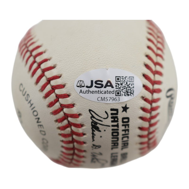 Eddie Matthews Milwaukee Braves Autographed ONL Baseball JSA COA