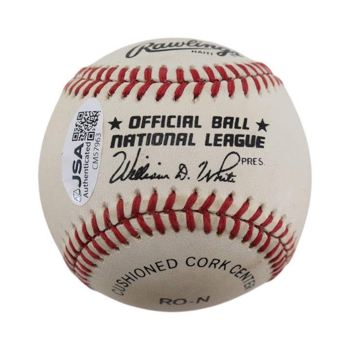 Eddie Matthews Milwaukee Braves Autographed ONL Baseball JSA COA