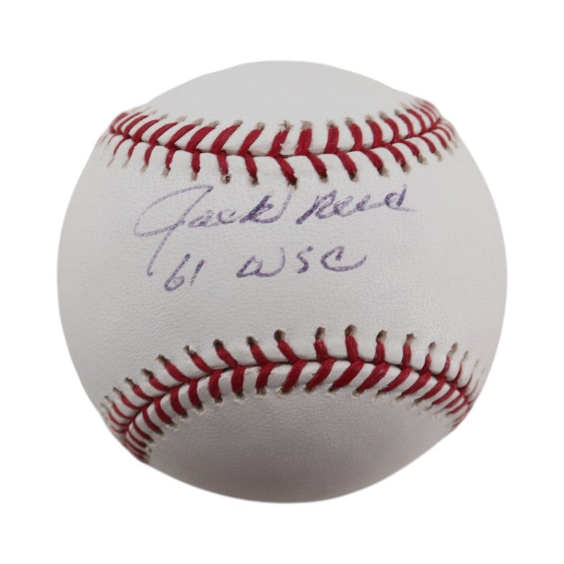 Jack Reed New York Yankees Autographed Inscribed OMLB Baseball JSA COA