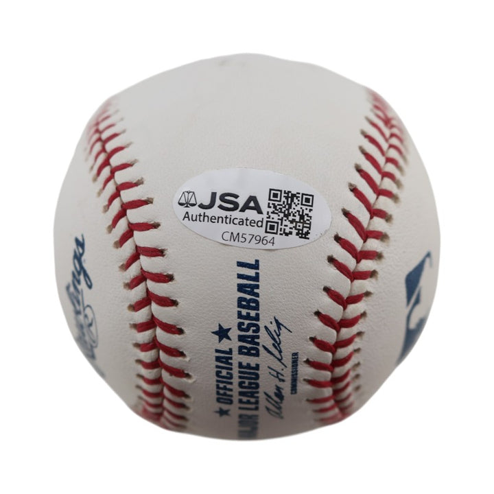 Jack Reed New York Yankees Autographed Inscribed OMLB Baseball JSA COA