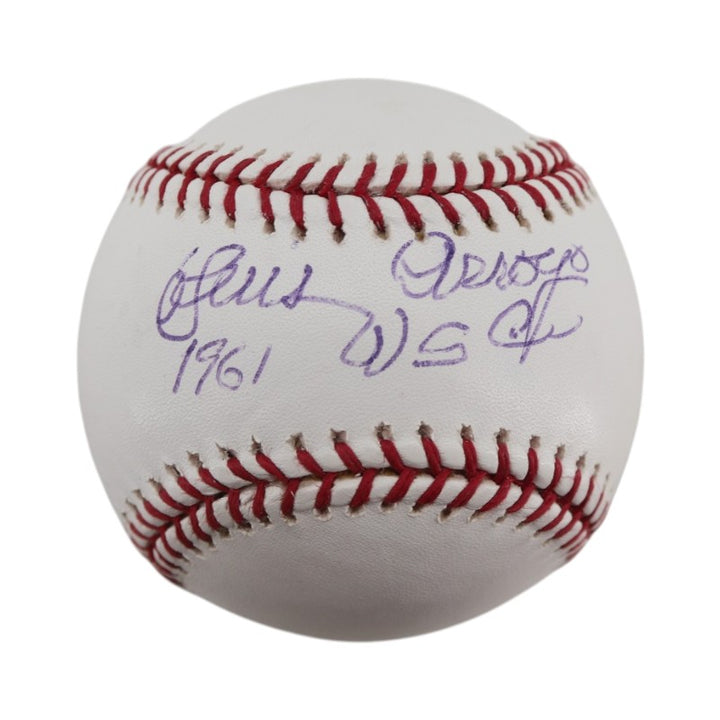 Luis Arroyo New York Yankees Autographed OMLB Baseball JSA COA