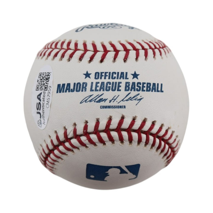 Luis Arroyo New York Yankees Autographed OMLB Baseball JSA COA