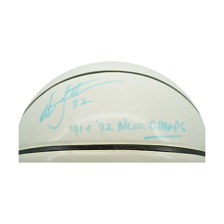 Christian Laettner Duke University Autographed Inscribed Nike Duke Basketball JSA Holo