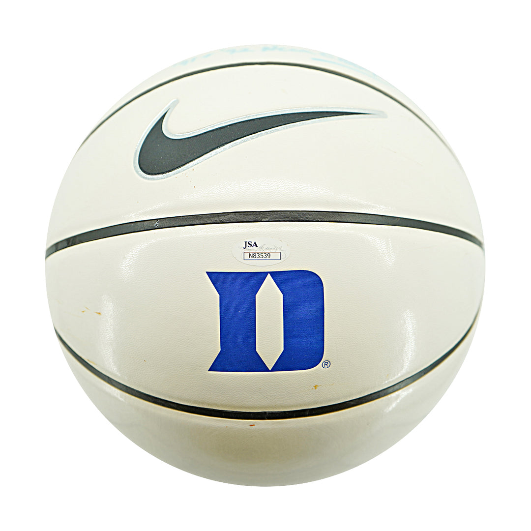 Christian Laettner Duke University Autographed Inscribed Nike Duke Basketball JSA Holo