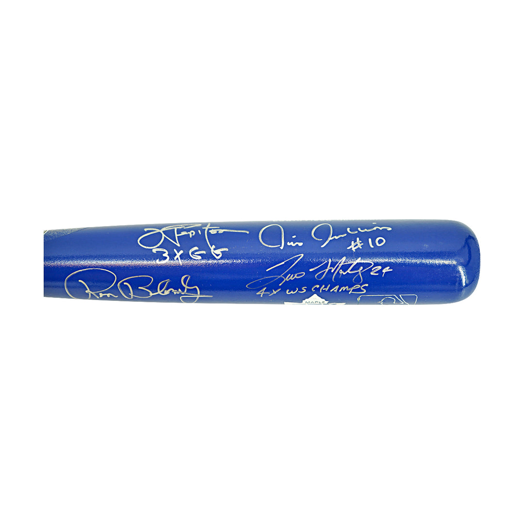 Chambliss Mattingly Bloomberg Giambi Pepitone New York Yankees Autographed Louisville Slugger Bat JSA Holo
